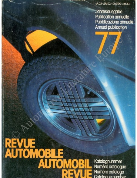 1977 AUTOMOBIL REVUE YEARBOOK GERMAN FRENCH