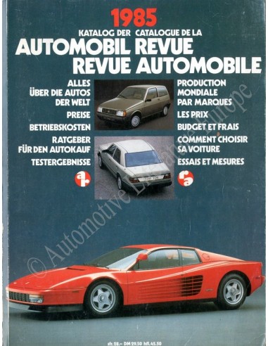 1985 AUTOMOBIL REVUE YEARBOOK GERMAN FRENCH