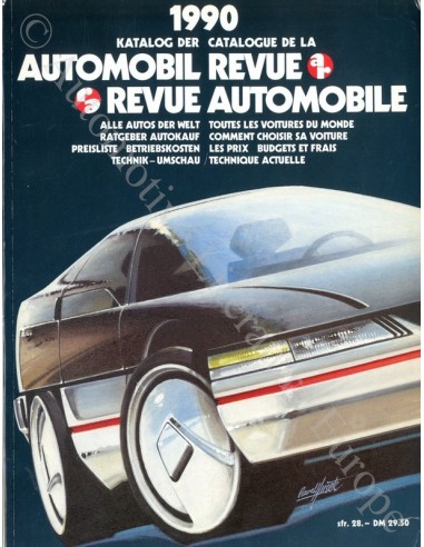 1990 AUTOMOBIL REVUE YEARBOOK GERMAN FRENCH