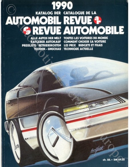 1990 AUTOMOBIL REVUE YEARBOOK GERMAN FRENCH