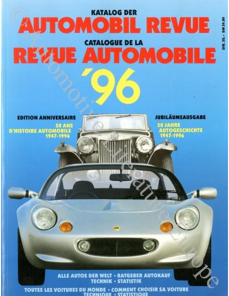 1996 AUTOMOBIL REVUE YEARBOOK GERMAN FRENCH