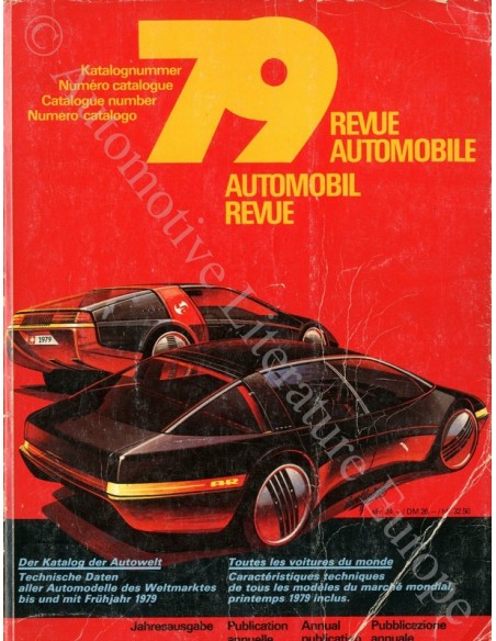 1979 AUTOMOBIL REVUE YEARBOOK GERMAN FRENCH