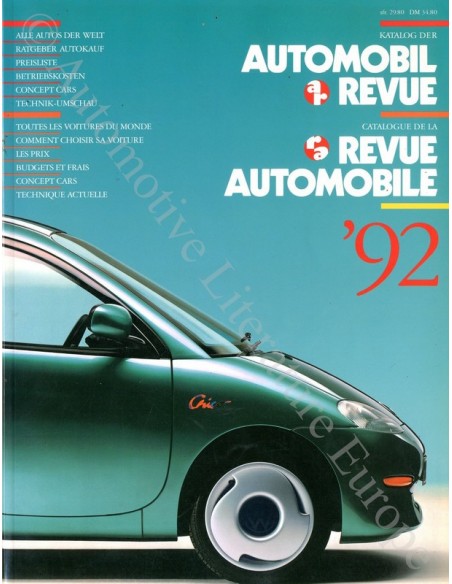 1992 AUTOMOBIL REVUE YEARBOOK GERMAN FRENCH