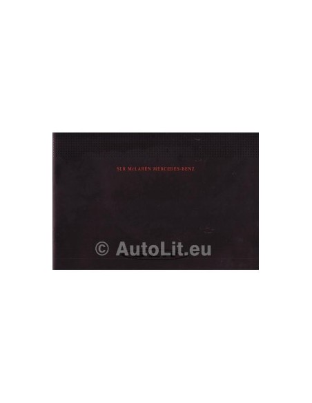 2003 MERCEDES BENZ SLR MCLAREN BROCHURE FRANS