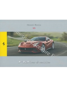 2013 FERRARI F12 BERLINETTA BETRIEBSANLEITUNG ENGLISCH