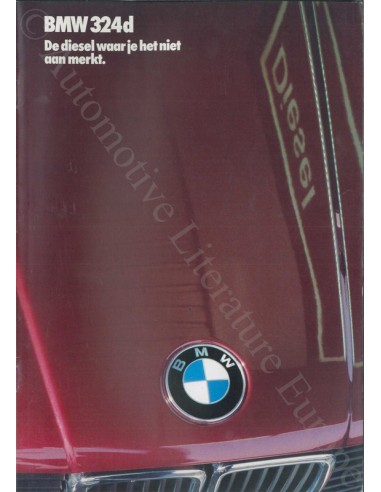 1986 BMW 3 SERIE DIESEL BROCHURE NEDERLANDS