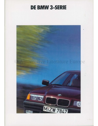 1991 BMW 3 SERIES BROCHURE DUTCH WITH PRICELIST