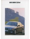 1991 BMW 3 SERIE 325td BROCHURE DUITS