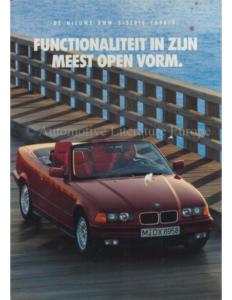 1993 BMW 3 SERIE 325i CABRIO BROCHURE NEDERLANDS