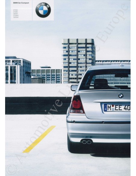 2003 BMW 3ER COMPACT PROSPEKT NIEDERLÄNDISCH