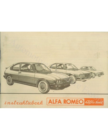 1981 ALFA ROMEO ALFASUD BETRIEBSANLEITUNG NIEDERLÄNDISCH