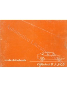1979 ALFA ROMEO ALFASUD TI OWNER'S MANUAL DUTCH