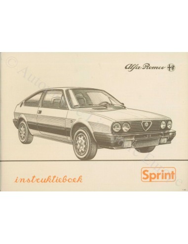 1986 ALFA ROMEO SPRINT INSTRUCTIEBOEKJE NEDERLANDS
