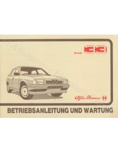 1987 ALFA ROMEO 33 OWNER'S MANUAL GERMAN