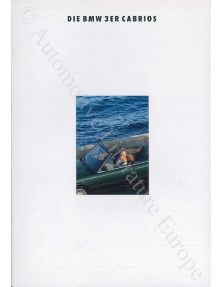 1992 BMW 3 SERIE CABRIO BROCHURE DUITS