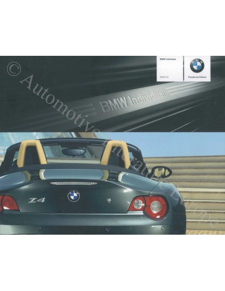 2005 BMW Z4 ROADSTER INDIVIDUAL BROCHURE DUITS