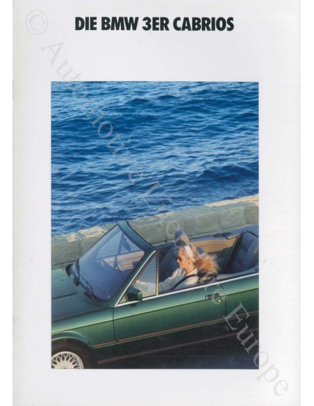 1991 BMW 3 SERIE CABRIO BROCHURE DUITS