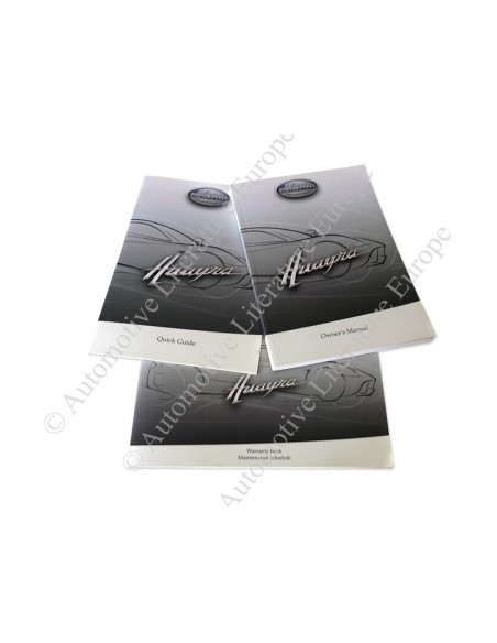 2015 PAGANI HUAYRA INSTRUCTIEBOEK ENGELS