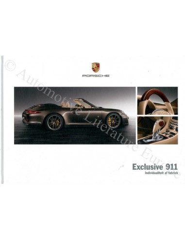 2013 PORSCHE 911 CARRERA EXCLUSIVE HARDCOVER PROSPEKT NIEDERLÄNDISCH