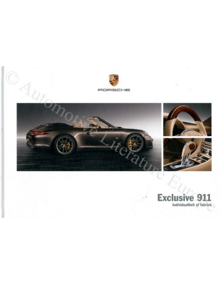 2013 PORSCHE 911 CARRERA EXCLUSIVE HARDCOVER BROCHURE NEDERLANDS
