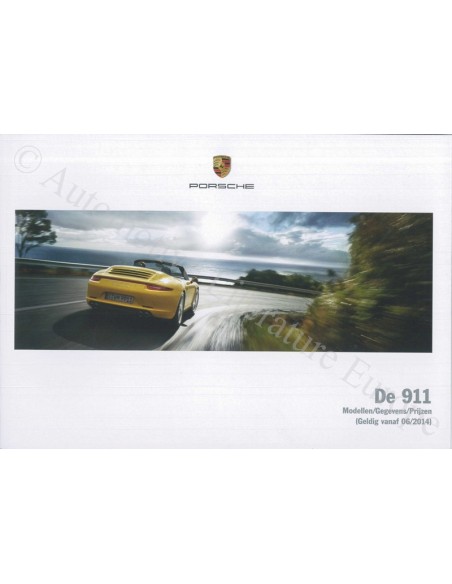 2015 PORSCHE 911 CARRERA HARDCOVER BROCHURE DUTCH