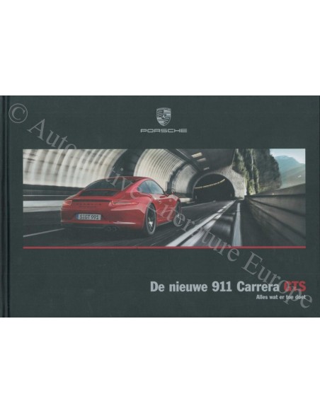 2015 PORSCHE 911 CARRERA GTS HARDCOVER BROCHURE NEDERLANDS