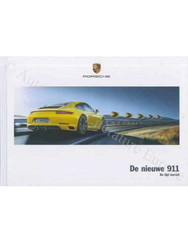 2016 PORSCHE 911 CARRERA HARDCOVER PROSPEKT NIEDERLÄNDISCH