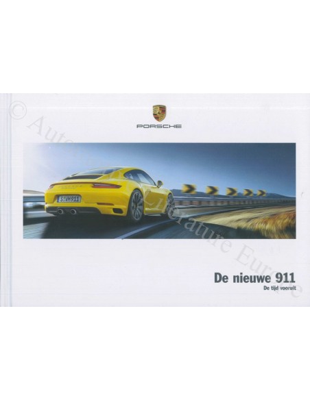 2016 PORSCHE 911 CARRERA HARDCOVER PROSPEKT NIEDERLÄNDISCH