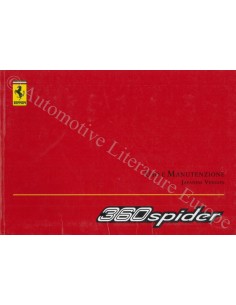 2001 FERRARI 360 SPIDER BETRIEBSANLEITUNG JAPANISCH
