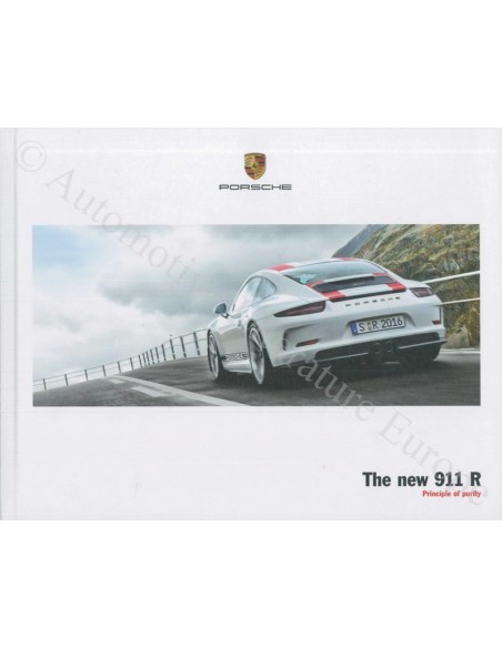2017 PORSCHE 911 R HARDCOVER BROCHURE ENGLISH