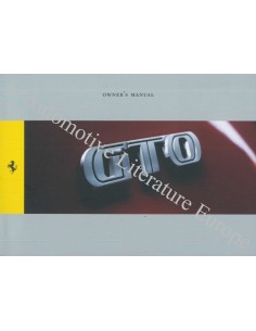 2011 FERRARI 599 GTO INSTRUCTIEBOEKJE ENGELS