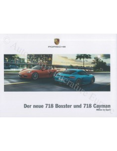 2017 PORSCHE 718 BOXTER & CAYMAN HARDCOVER BROCHURE GERMAN