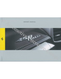 2011 FERRARI 458 ITALIA HARDCOVER BETRIEBSANLEITUNG ENGLISCH
