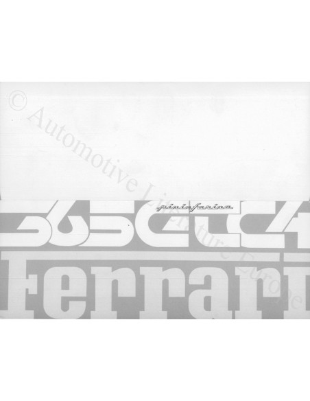 1971 FERRARI 365 GTC/4 PININFARINA BROCHURE 50/71