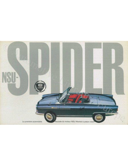 1964 NSU SPIDER PROSPEKT FRANZÖSISCH