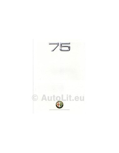 1988 ALFA ROMEO 75 BROCHURE NEDERLANDS