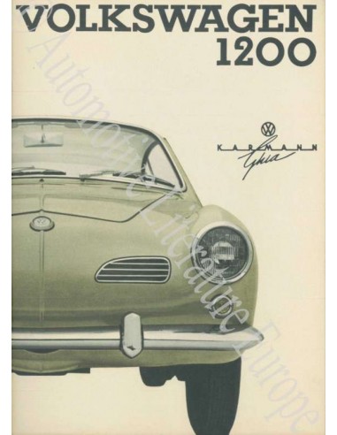 1964 VOLKSWAGEN KARMANN GHIA 1200 OWNER'S MANUAL GERMAN