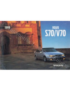 1999 VOLVO S70 / V70 BETRIEBSANLEITUNG ENGLISCH