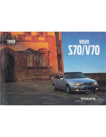 1999 VOLVO S70 / V70 BETRIEBSANLEITUNG ENGLISCH