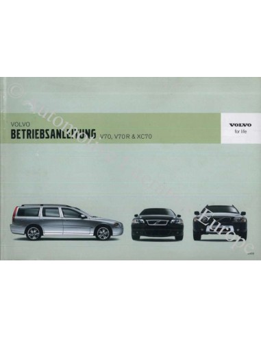 2006 VOLVO V70 R & XC70 OWNER'S MANUAL GERMAN