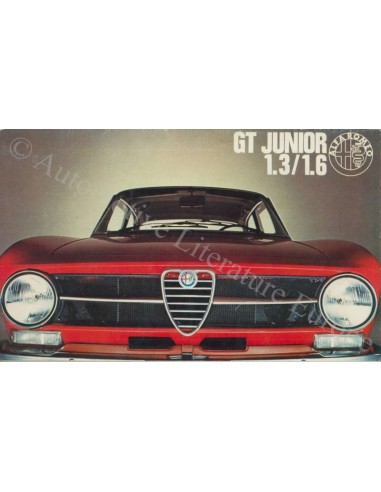 1972 ALFA ROMEO GT JUNIOR 1.3 & 1.6 BROCHURE DUTCH