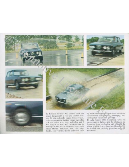 1971 ALFA ROMEO 2000 BERLINA BROCHURE NEDERLANDS