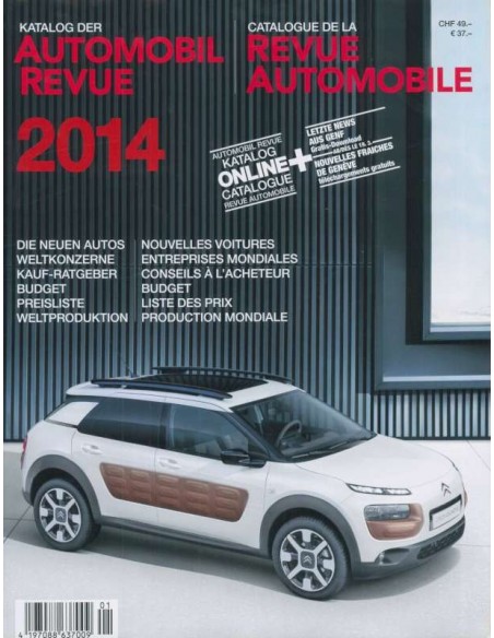 2015 AUTOMOBIl REVUE JAHRESKATALOG DEUTSCH FRANZÖSISCH