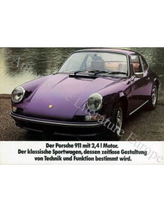 1973 PORSCHE 911 BROCHURE DUITS
