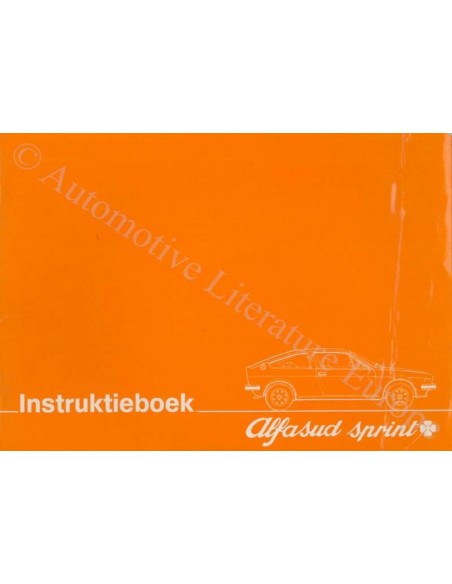 1976 ALFA ROMEO ALFASUD SPRINT INSTRUCTIEBOEKJE NEDERLANDS