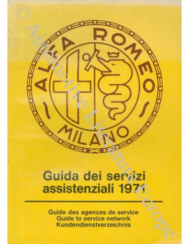 1971 ALFA ROMEO DEALER SERVICE BOEK