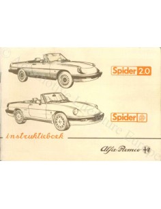 1986 ALFA ROMEO SPIDER BETRIEBSANLEITUNG NIEDERLÄNDISCH