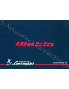 1998 LAMBORGHINI DIABLO BETRIEBSANLEITUNG ENGLISCH / ITALIENISCH
