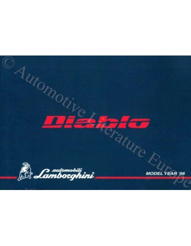 1998 LAMBORGHINI DIABLO BETRIEBSANLEITUNG ENGLISCH / ITALIENISCH