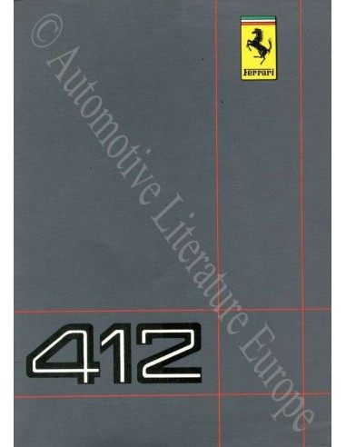 1986 FERRARI 412 INSTRUCTIEBOEKJE 417/86